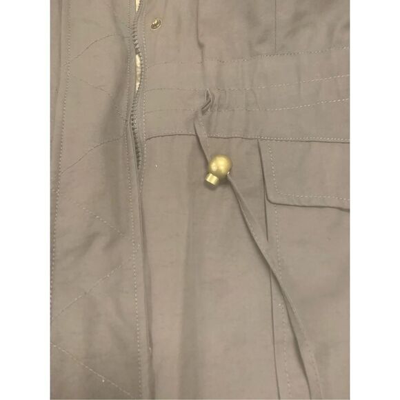 Khaki Button Down Coat - Picture 3 of 8